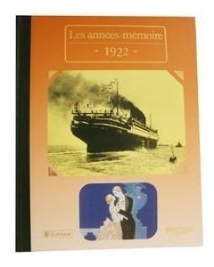 Le Livre "Les années mémoire 1922"